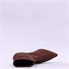 Miss Elastic High Heel Point Ankle Boot - Brown Stretch